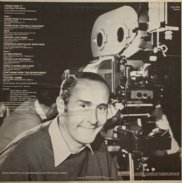 Henry Mancini And His Orchestra - Theme From "Z" And Other Film Music (LP) (VG) - Endless Media