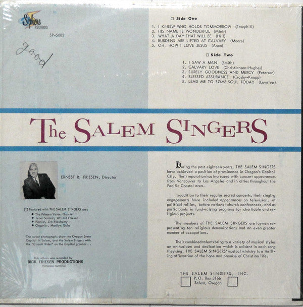 The Salem Singers - The Salem Singers (LP) (VG) - Endless Media