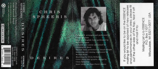 Chris Spheeris - Desires (Cassette) (VG+) - Endless Media