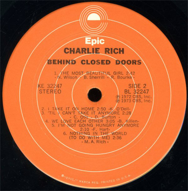 Charlie Rich - Behind Closed Doors (LP) (VG) - Endless Media