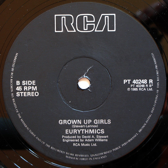 Eurythmics - There Must Be An Angel (Playing With My Heart) (Special Dance Mix !) (12") (G+) - Endless Media