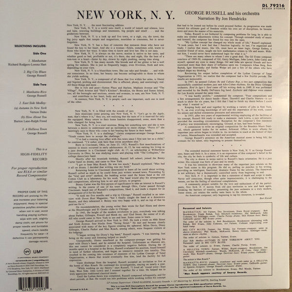 George Russell Orchestra - New York, N.Y. (LP) (M) - Endless Media