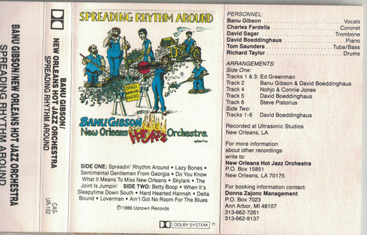 Banu Gibson / New Orleans Hot Jazz Orchestra : Spreadin' Rhythm Around (Cass, Dol)