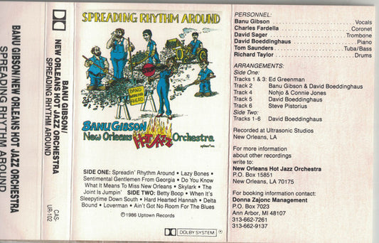 Banu Gibson / New Orleans Hot Jazz Orchestra - Spreadin' Rhythm Around (Cassette) (VG+) - Endless Media