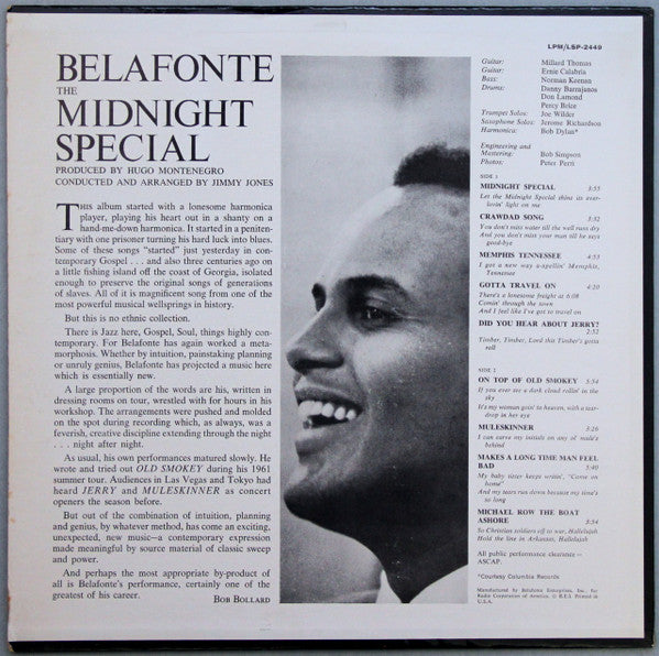 Harry Belafonte - The Midnight Special (LP) (VG+) - Endless Media