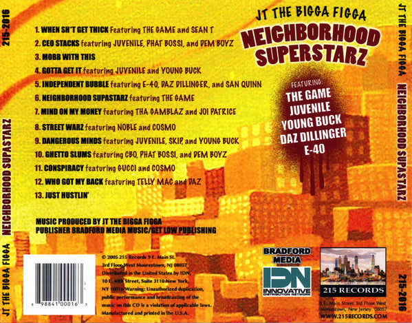 JT The Bigga Figga - Neighborhood Superstarz (CD) (M) - Endless Media