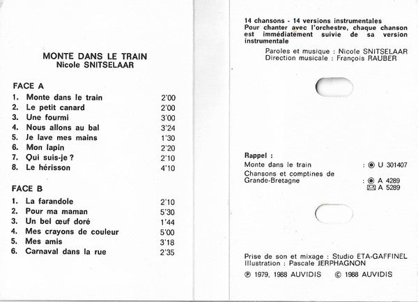 Nicole Snitselaar - Monte Dans Le Train (Cassette) (VG+) - Endless Media