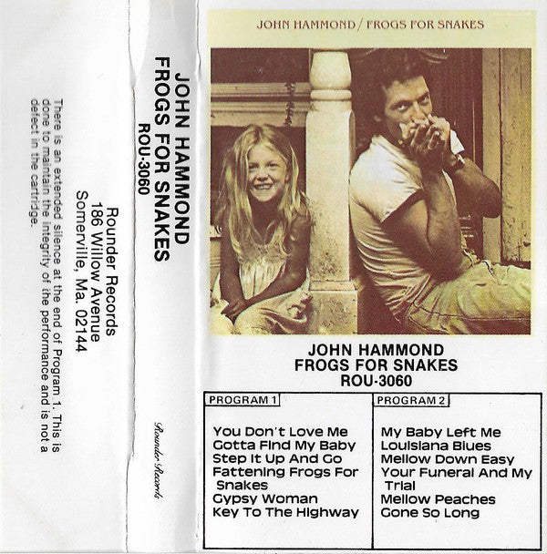 John Paul Hammond - Frogs For Snakes (Cassette) (VG+) - Endless Media