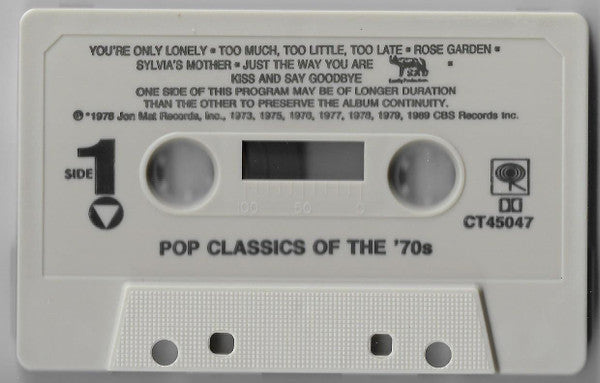 Various - Pop Classics Of The 70's (Cassette) (VG+) - Endless Media