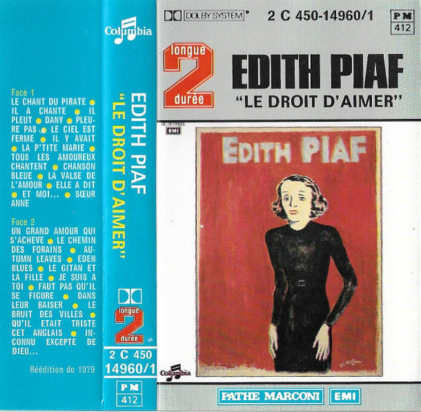 Edith Piaf - Le Droit D'Aimer (Cassette) (VG+) - Endless Media