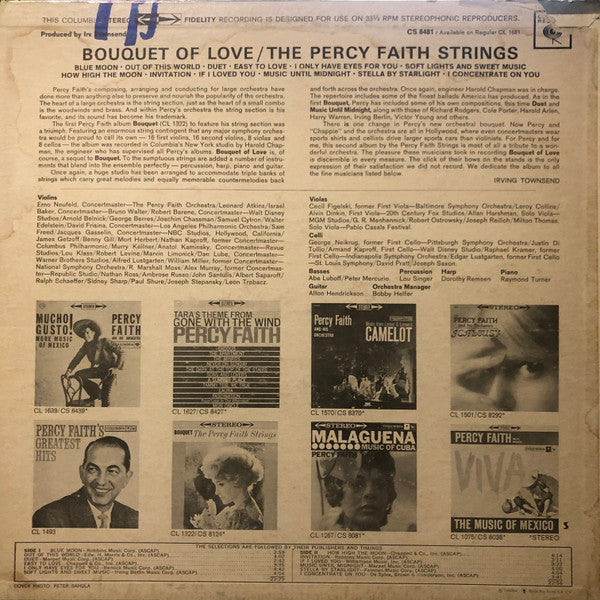 The Percy Faith Strings - Bouquet Of Love (LP) (G) - Endless Media