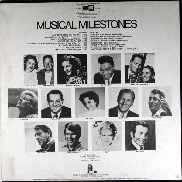 Various - Musical Milestones (LP) (VG) - Endless Media