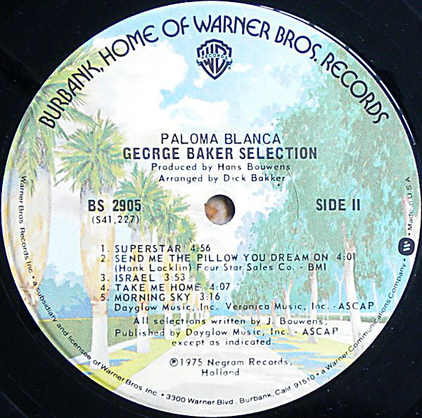 George Baker Selection - Paloma Blanca (LP) (VG) - Endless Media