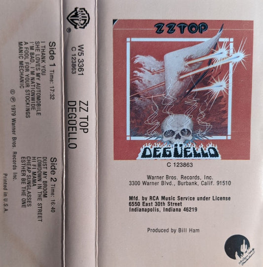 ZZ Top - Degüello (Cassette) (VG+) - Endless Media