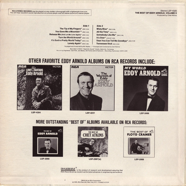 Eddy Arnold - The Best Of Eddy Arnold Volume II (LP) (VG+) - Endless Media