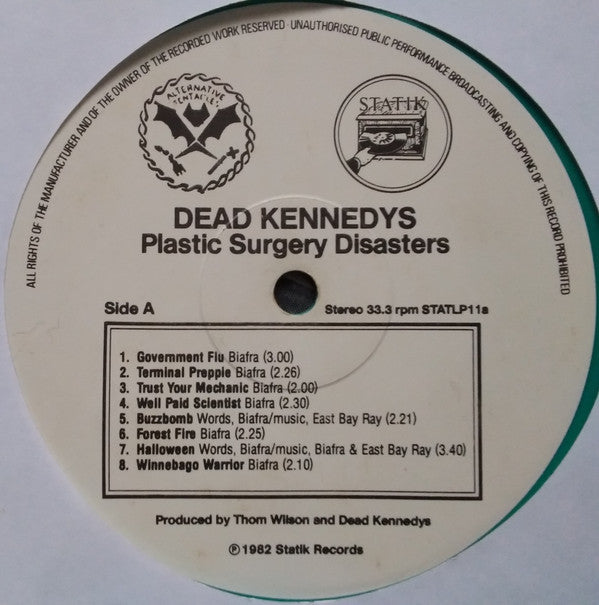 Dead Kennedys - Plastic Surgery Disasters (LP) (VG) - Endless Media