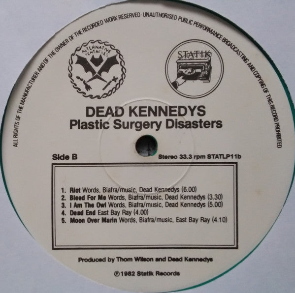 Dead Kennedys - Plastic Surgery Disasters (LP) (VG) - Endless Media