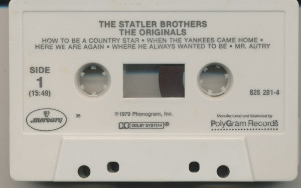 The Statler Brothers - The Originals (Cassette) (VG+) - Endless Media