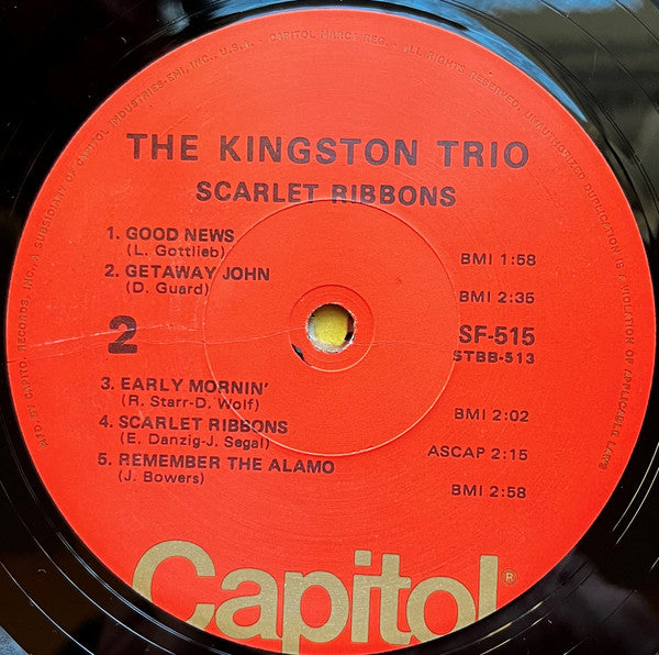 Kingston Trio - Scarlet Ribbons (LP) (VG+) - Endless Media