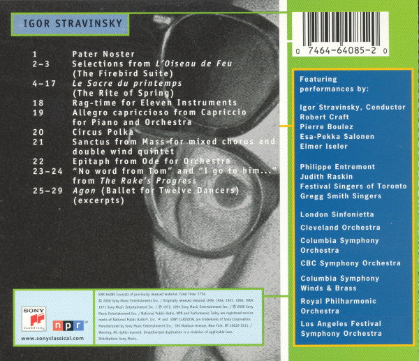 Igor Stravinsky - The Music Of Stravinsky (CD) (VG) - Endless Media