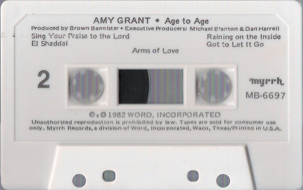 Amy Grant : Age To Age (Cass, Album)