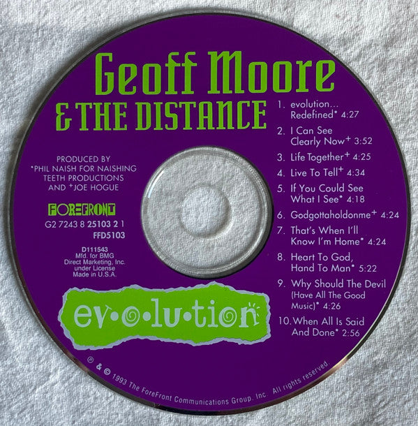 Geoff Moore and The Distance - Evolution (CD) (VG) - Endless Media