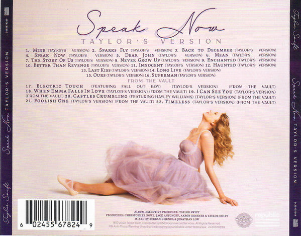 Taylor Swift - Speak Now (Taylor's Version) (2xCD) (M) - Endless Media