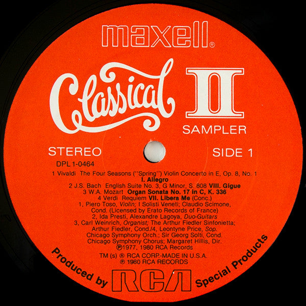 Various - The Maxell Classical II Sampler (LP) (M) - Endless Media