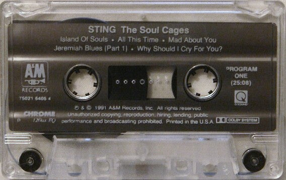 Sting - The Soul Cages (Cassette) (VG) - Endless Media