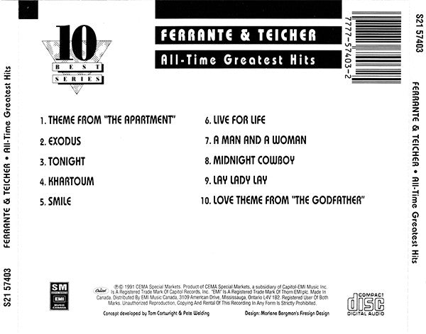 Ferrante & Teicher - All-Time Greatest Hits (CD) (M) - Endless Media