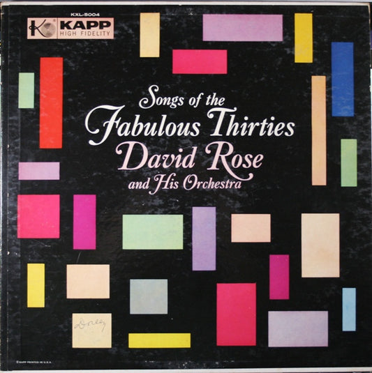 David Rose & His Orchestra - Songs Of The Fabulous Thirties (2xLP) (G+) - Endless Media