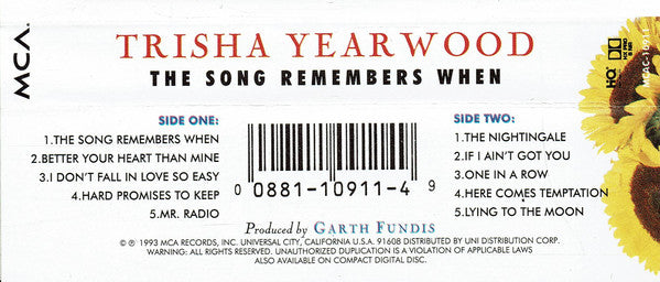 Trisha Yearwood - The Song Remembers When (Cassette) (M) - Endless Media