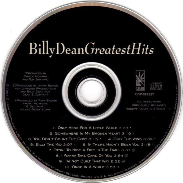 Billy Dean - Greatest Hits (CD) (NM or M-) - Endless Media