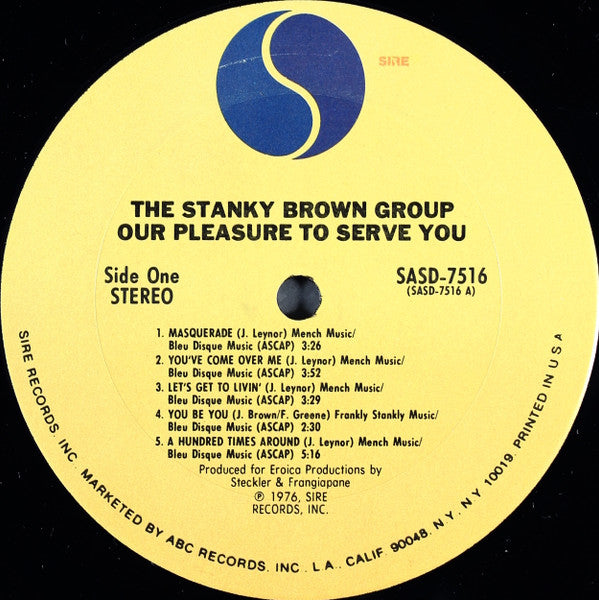 The Stanky Brown Group - Our Pleasure To Serve You (LP) (VG+) - Endless Media