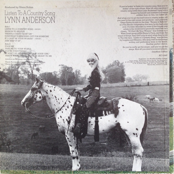 Lynn Anderson - Listen To A Country Song (LP) (VG) - Endless Media