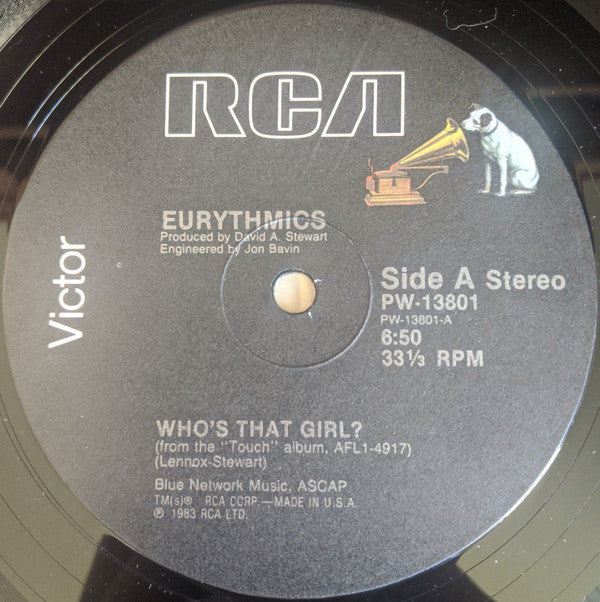 Eurythmics - Who's That Girl? (12") (VG+) - Endless Media