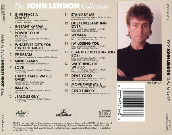 John Lennon - The John Lennon Collection (CD) (G+) - Endless Media