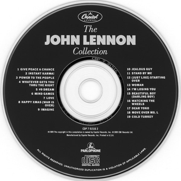 John Lennon - The John Lennon Collection (CD) (G+) - Endless Media
