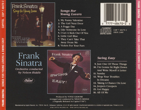 Frank Sinatra - Songs For Young Lovers & Swing Easy (CD) (VG+) - Endless Media