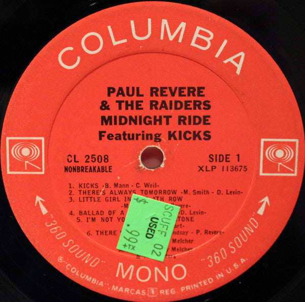 Paul Revere & The Raiders - Midnight Ride (LP) (G+) - Endless Media