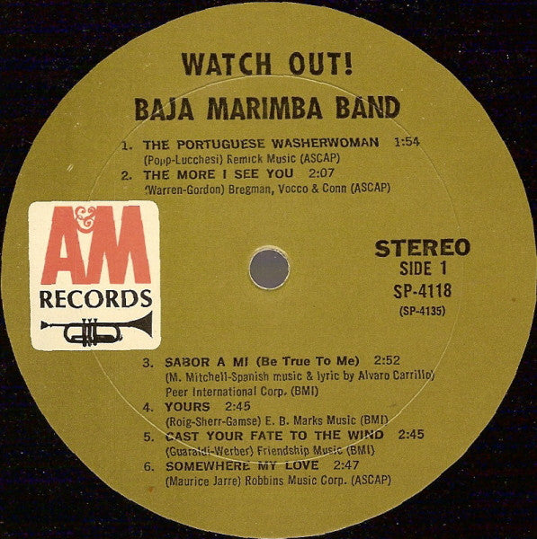 Baja Marimba Band - Watch Out! (LP) (VG+) - Endless Media