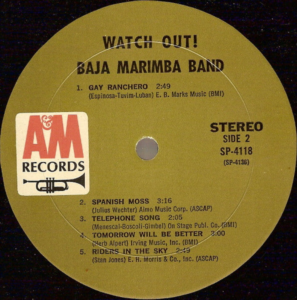 Baja Marimba Band - Watch Out! (LP) (VG+) - Endless Media