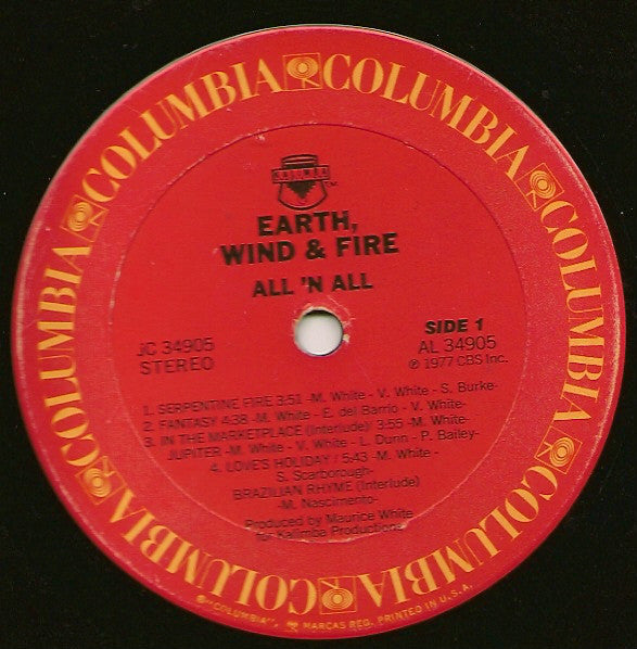 Earth, Wind & Fire - All 'N All (LP) (G) - Endless Media