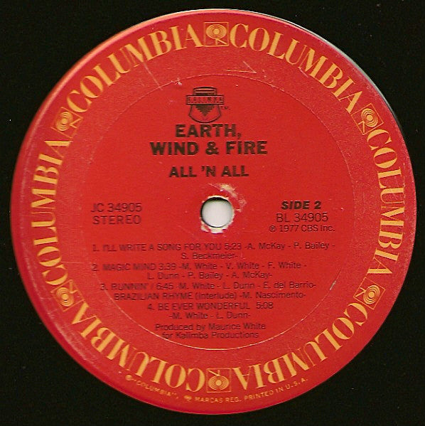 Earth, Wind & Fire - All 'N All (LP) (G) - Endless Media