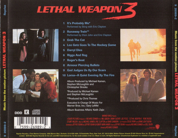 Various - Lethal Weapon 3 (Music From The Motion Picture) (CD) (G+) - Endless Media