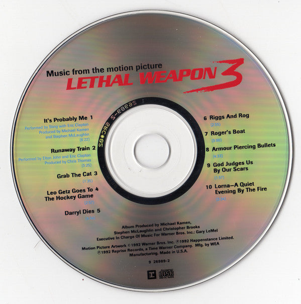 Various - Lethal Weapon 3 (Music From The Motion Picture) (CD) (G+) - Endless Media