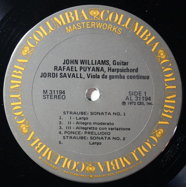 John Williams , Rafael Puyana - Music For Guitar And Harpsichord By Straube, Ponce, And Dodgson (LP) (VG) - Endless Media