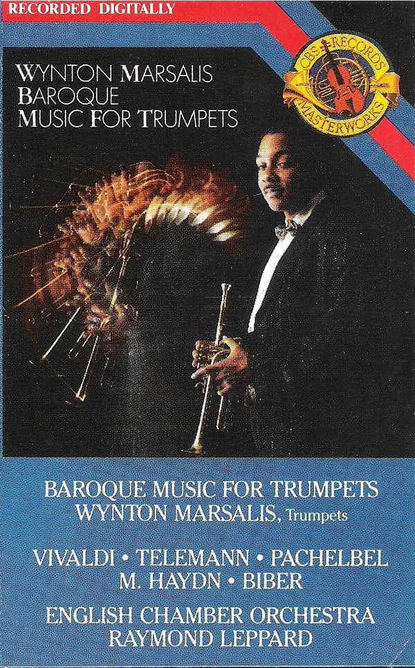 Wynton Marsalis, Antonio Vivaldi, Georg Philipp Telemann, Johann Pachelbel, Michael Haydn, Heinrich Ignaz Franz Biber, English Chamber Orchestra, Raymond Leppard - Baroque Music For Trumpets (Cassette) (VG+) - Endless Media