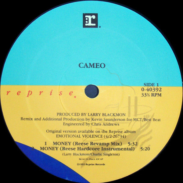 Cameo - Money (12") (VG+) - Endless Media