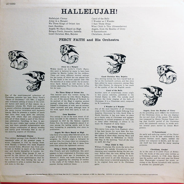 Percy Faith & His Orchestra - Hallelujah! (LP) (M) - Endless Media